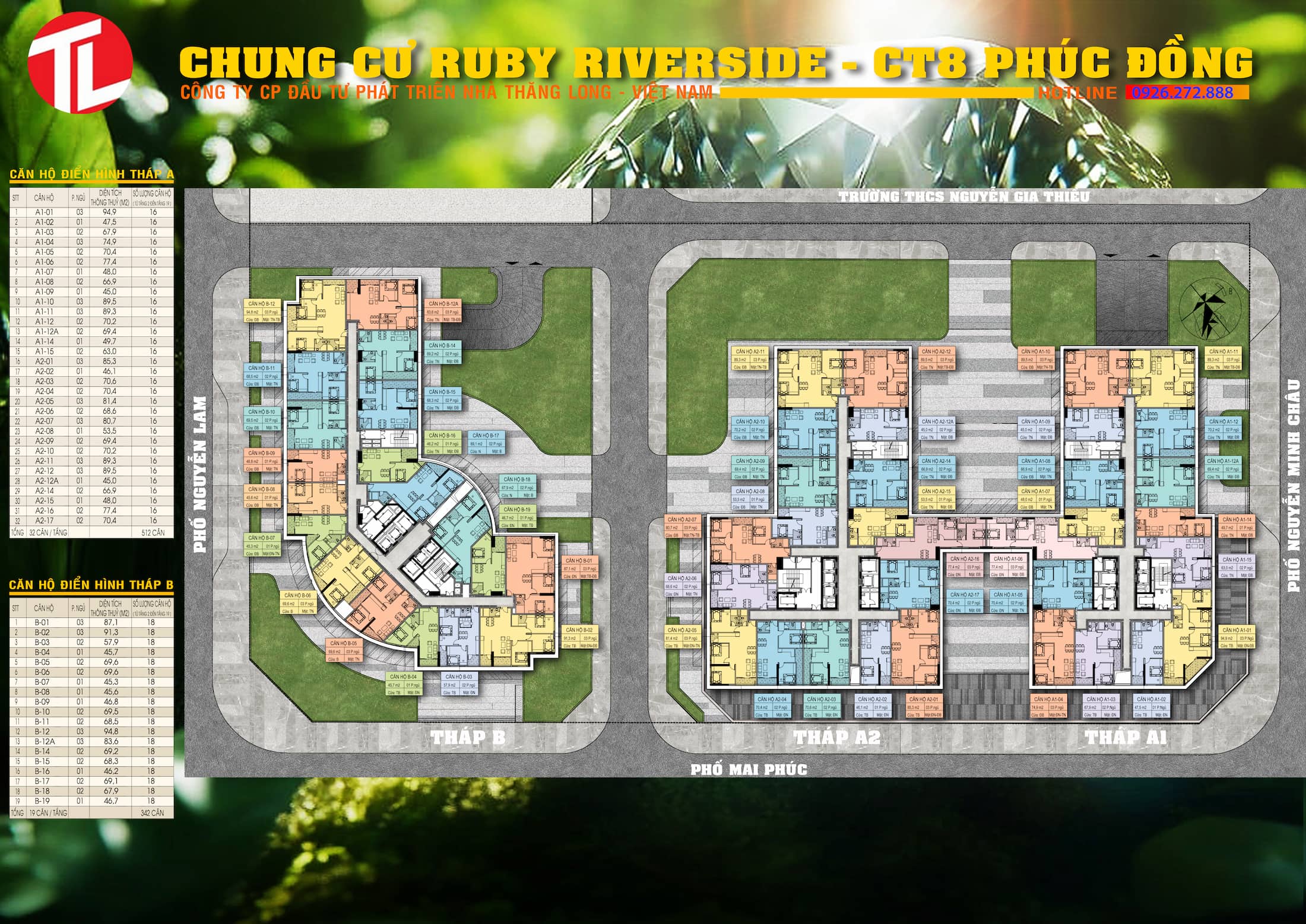 Mặt bằng dự án Ruby Riverside