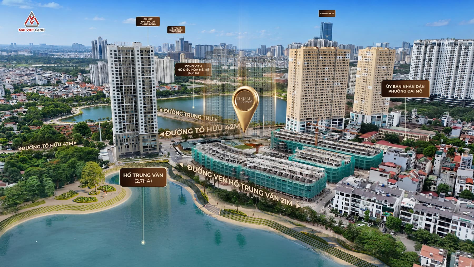 Shophouse Central Lakeside mặt hồ Trung Văn